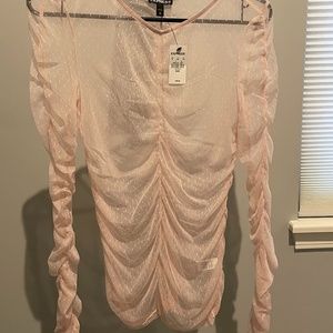 Sheer pink express blouse
